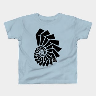 Geometric Nautilus Spiral Swirl Kids T-Shirt